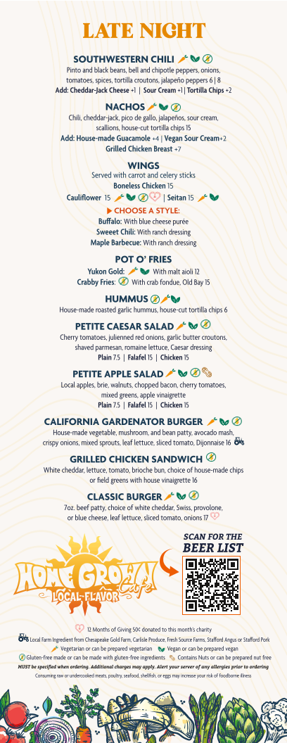 Home Grown Cafe Menu - Image 5